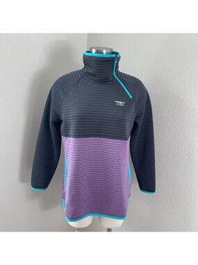 LL Bean Womens Small Petite Airlight Knit Asymmetrical Quarter Zip Pullover